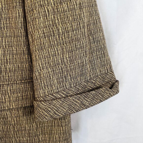 Le Suit Tweed Single Breasted Blazer 1/2 Sleeve Classic Business Career Size 12 - Picture 5 of 9